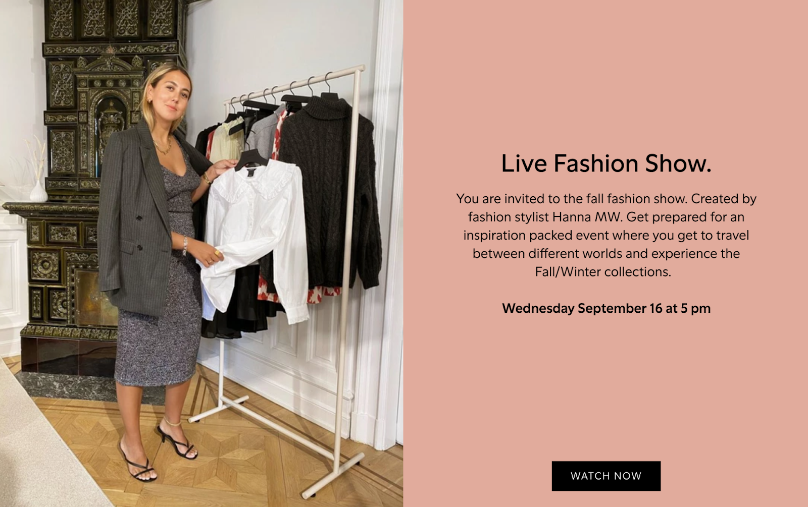 Lindex livestream fashion show invite