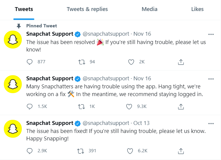 snapchat support team