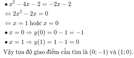 Phương trình hoành chừng phó điểm hàm số bậc nhị lớp 10