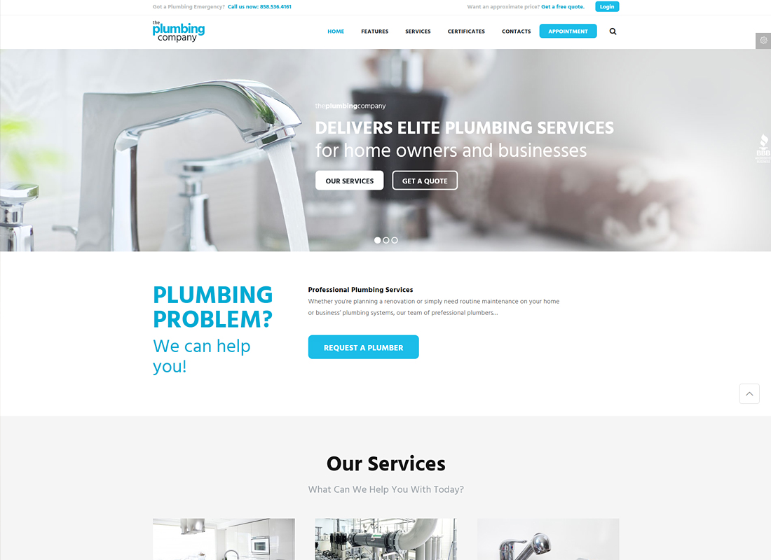 Plumbing - Perbaikan, Bangunan & Konstruksi Tema WordPress
