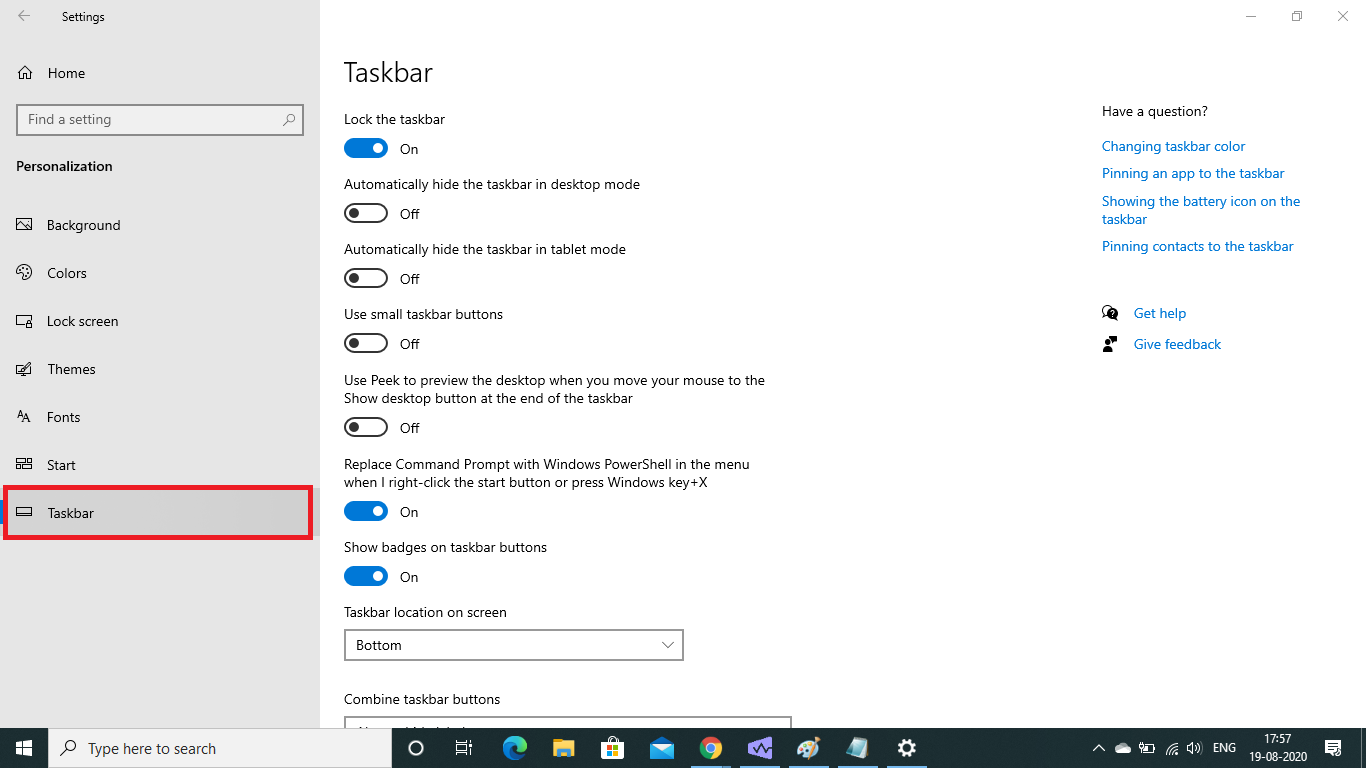 windows taskbar not hiding