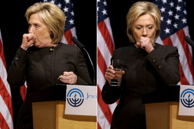 Billedresultat for hillary coughing