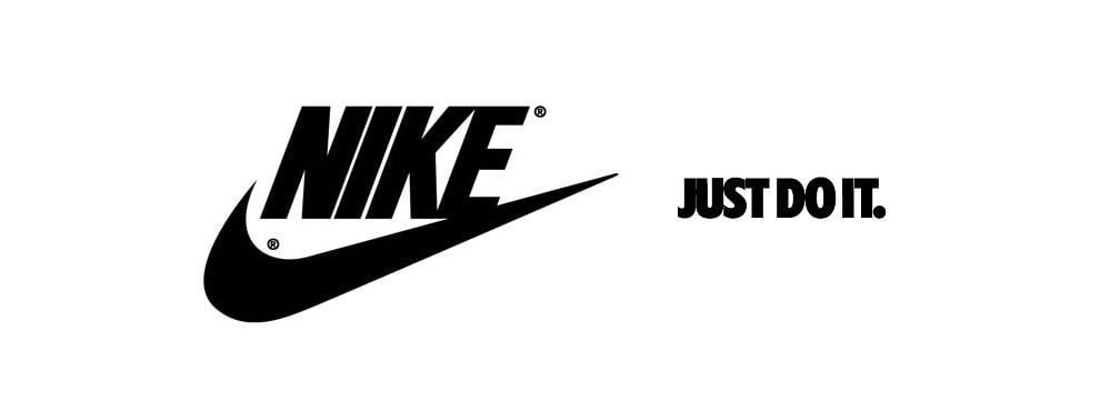 logo Nike avec slogan