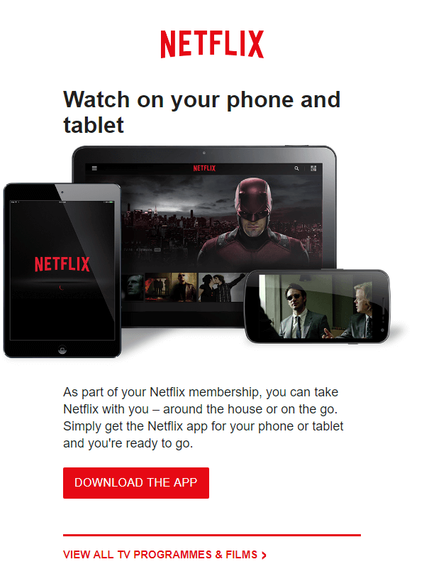Watch on your phone or tablet Netflix second email