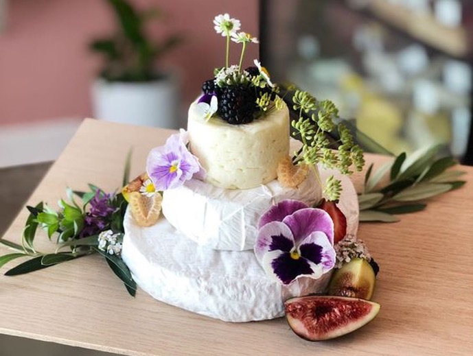 cheese wheel wedding cake idea