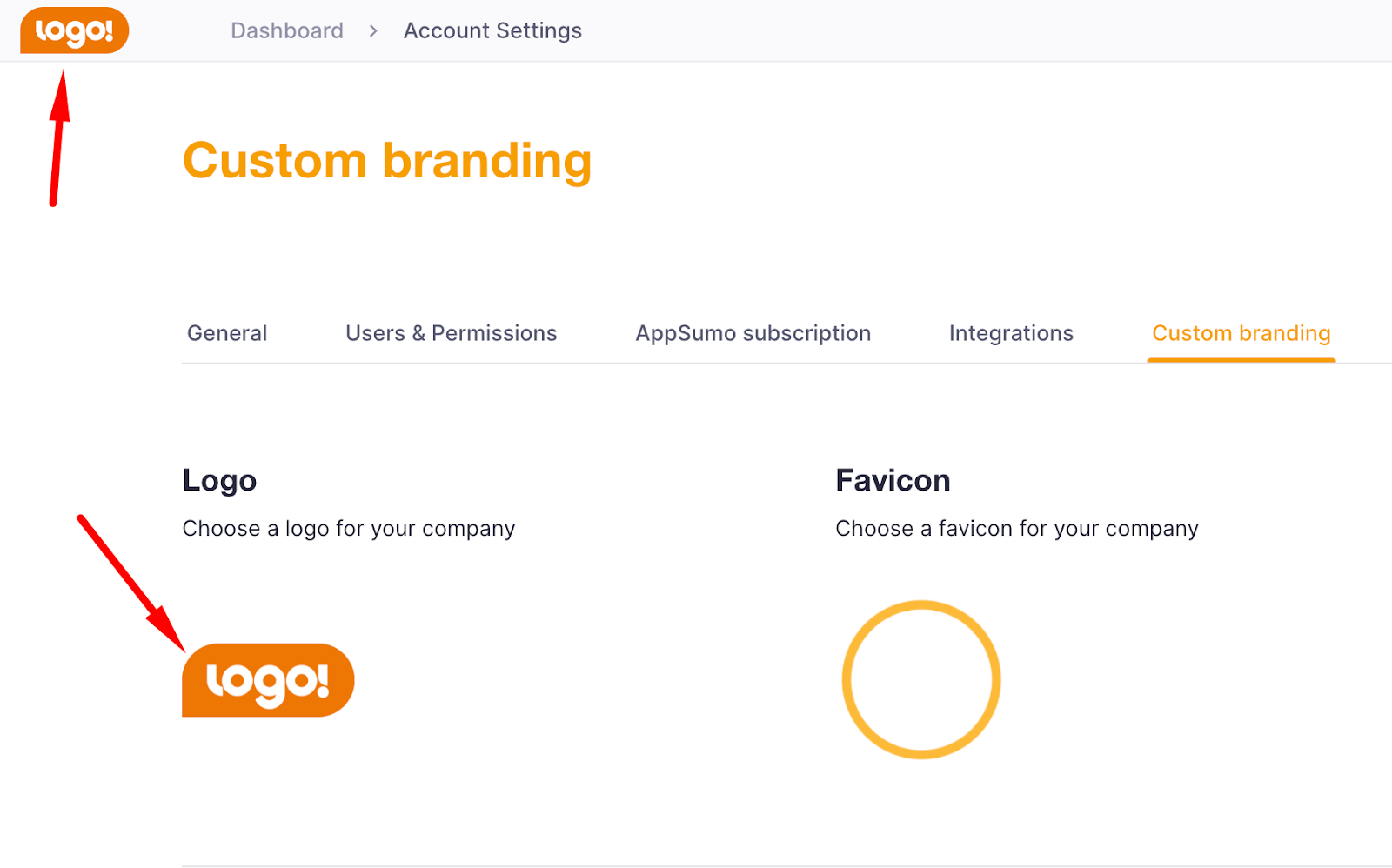 Change logo - Webvizio Custom Branding