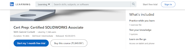 Cert Prep: Certified SOLIDWORKS Associate by LinkedIn learning