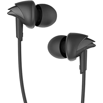 boAt BassHeads 100 in-Ear Wired Earphones with Super Extra Bass, in-line Mic, Hawk Inspired Design and Perfect Length Cable (Black)