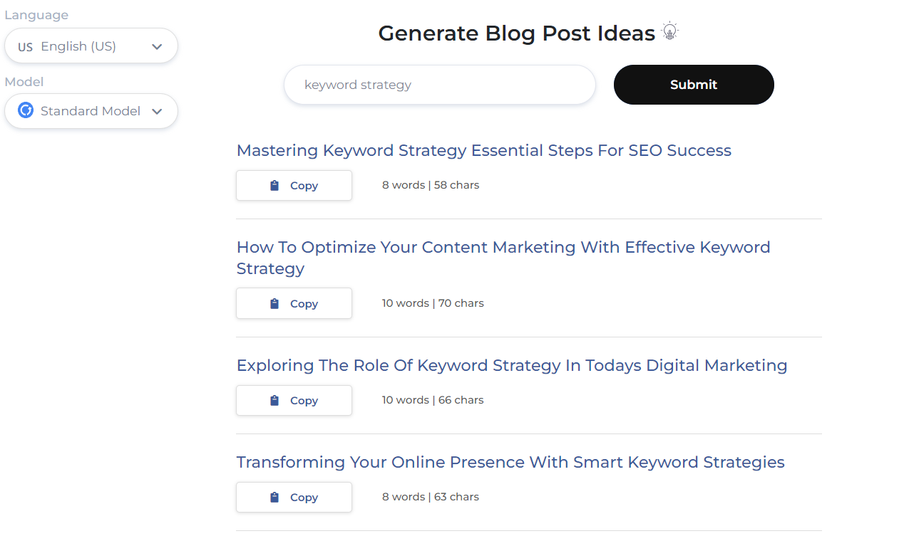 blog post generator growthbar seo