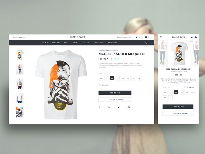 Product detail page, Simple project | Fashion web design, Ecommerce web  design, Ecommerce design