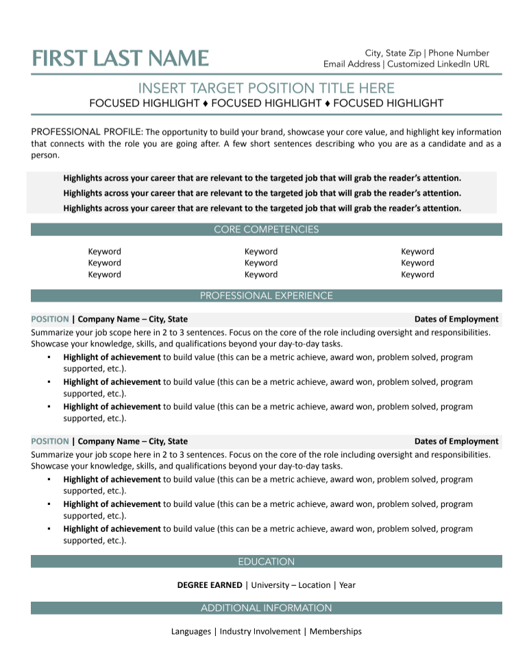 good resume template 2023