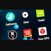 A picture of someone's phone display, with apps and widgets including Uber and Deliveroo.