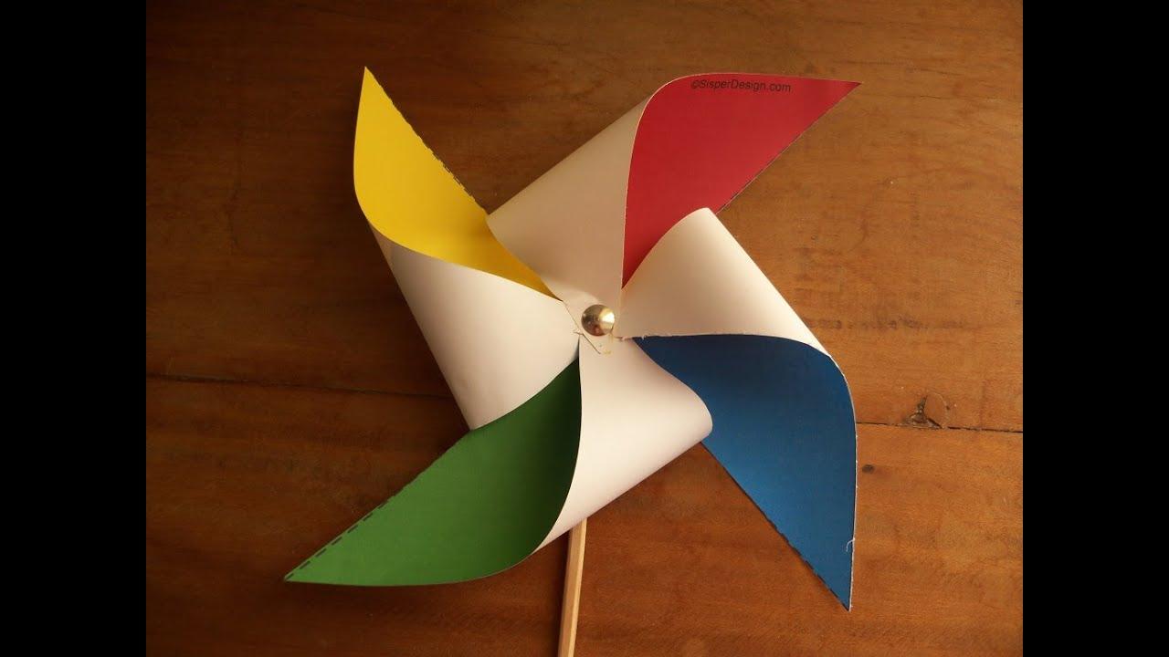 Como fazer um catavento? #catavento #windmill #brinquedos - YouTube