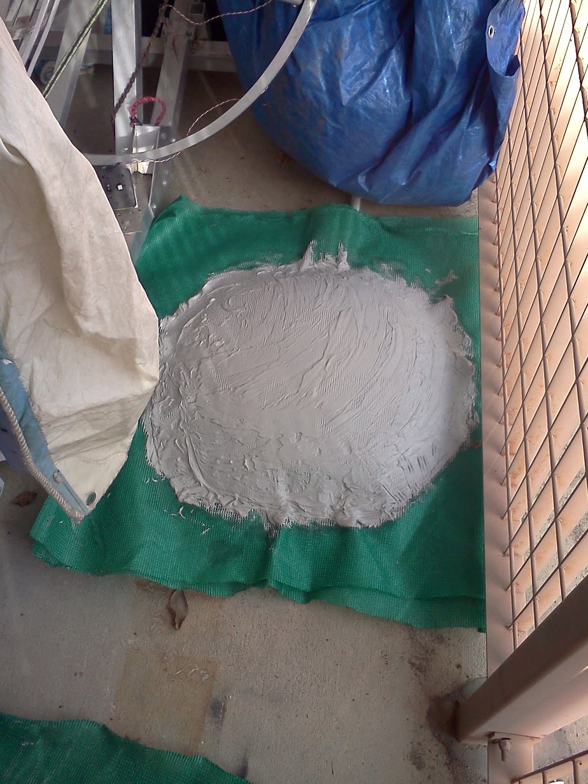 Finished latex cement lay up, waiting to cure!