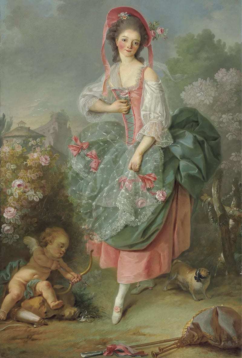 Portrait of Mademoiselle Guimard as Terpsichore, David, 1773-1775, via Christie`s