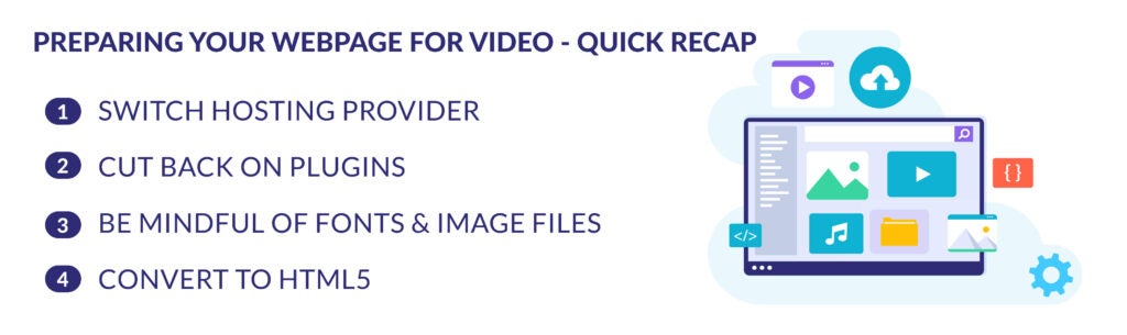 Preparing Your Webpage For Video - Quick Recap