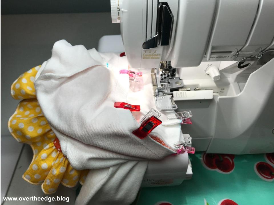 how to serge a onesie dress