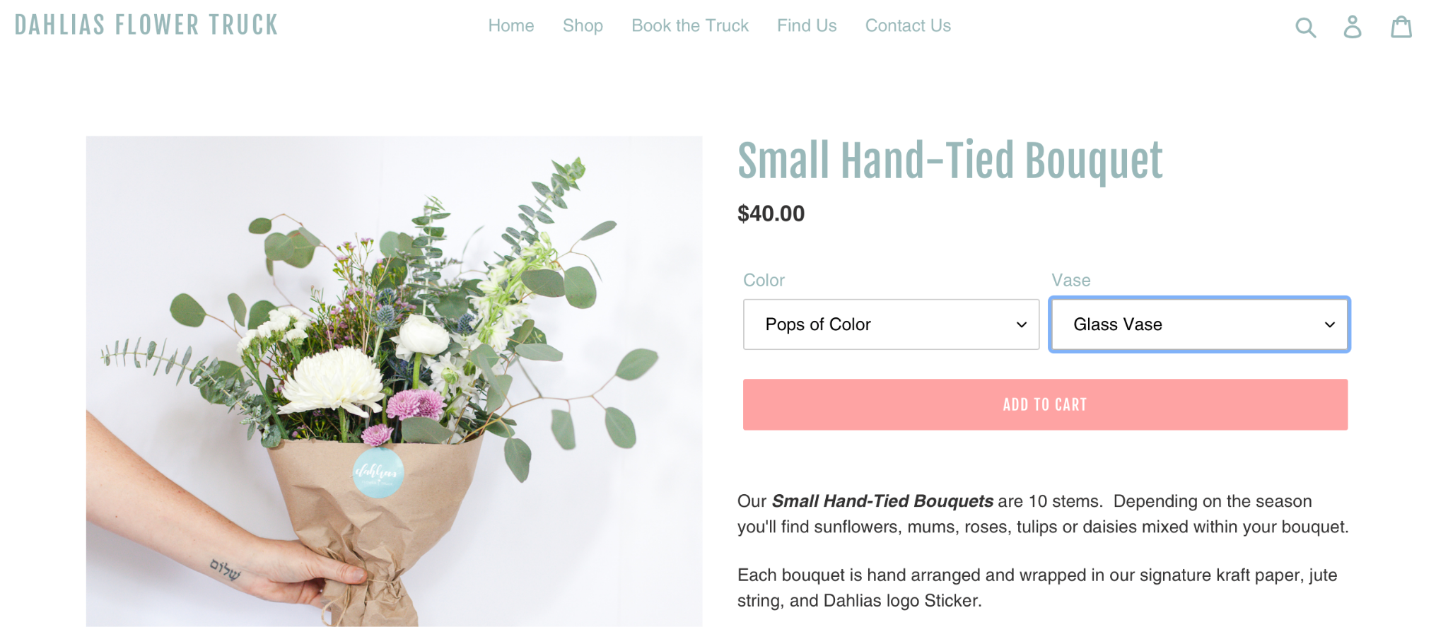 Best Upsell Examples: Dahlias Flowers Truck