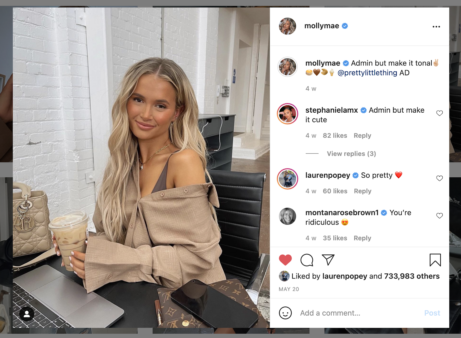 Instagram influencer Molly-Mae