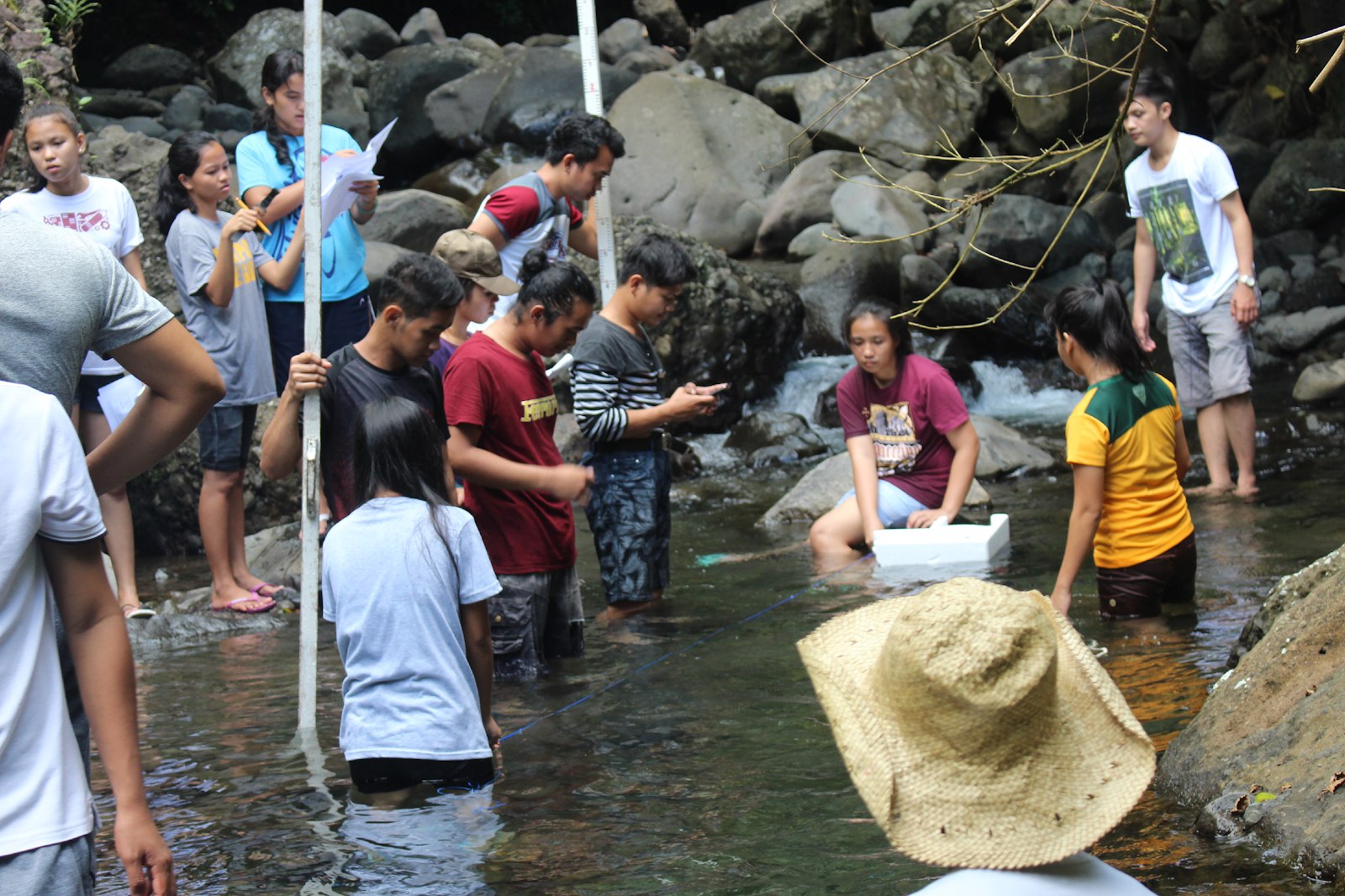 BSGE-2 student performing Hydrographic Survey