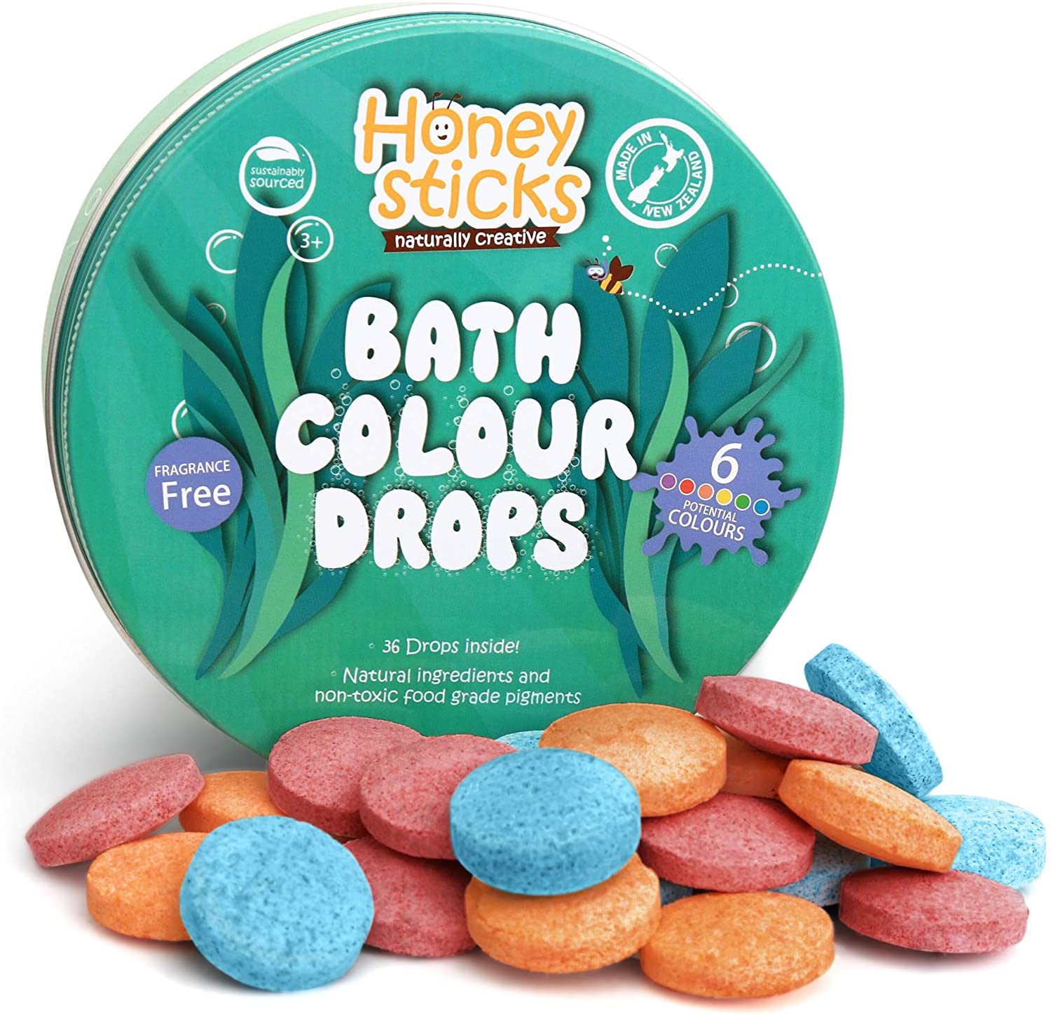 Honeysticks Bath Color Tablets for Kids
