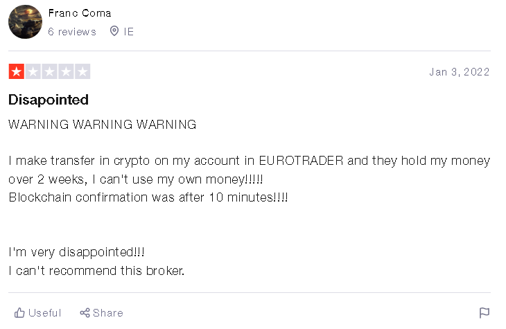 Eurotrader reviews