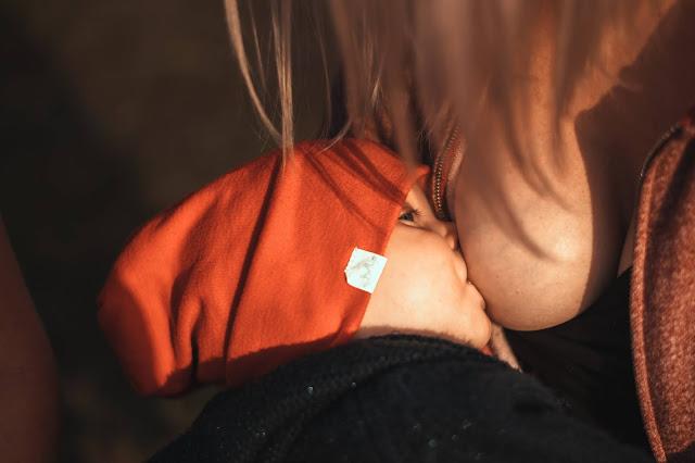 a breastfeeding baby