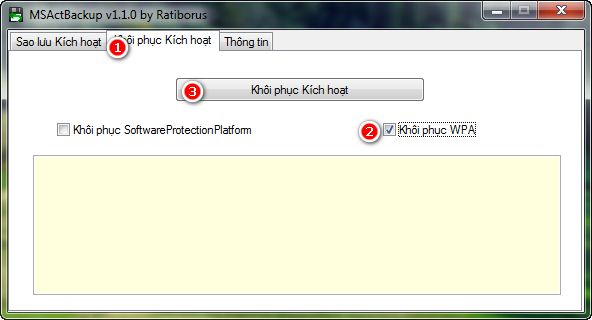 Sao lưu bản quyền Windows và Office với MSActBackUp