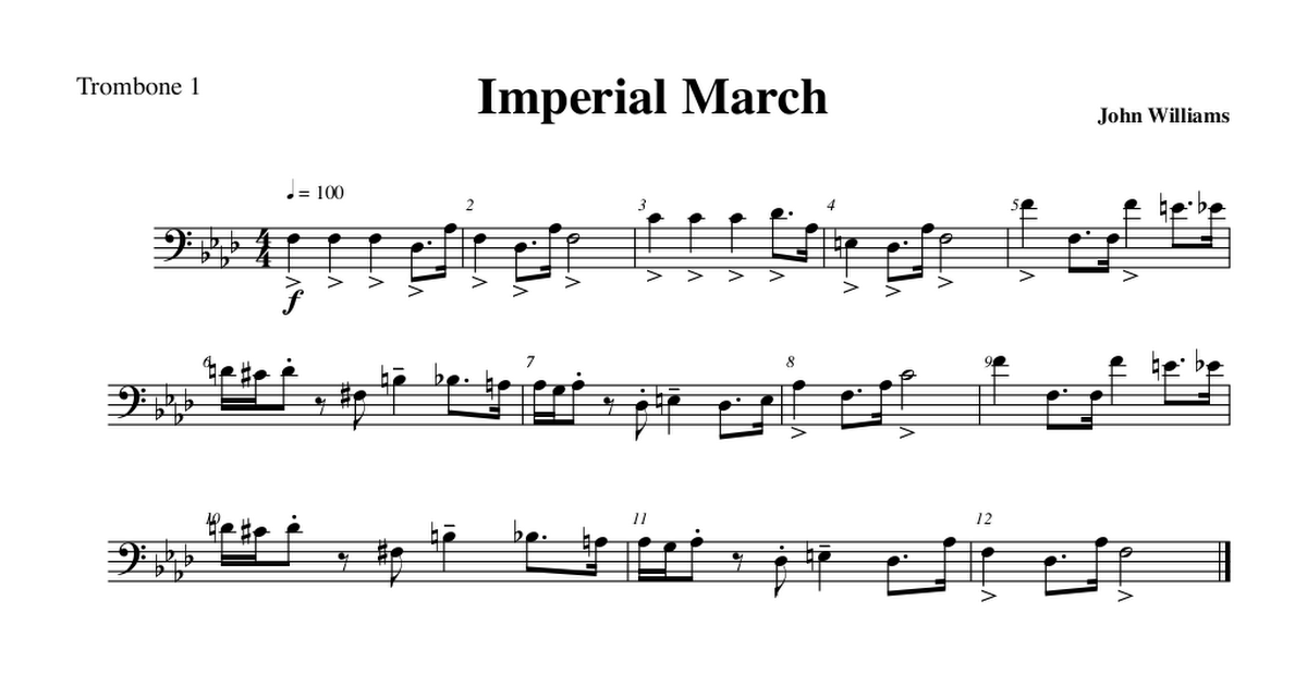 Imperial march trombone 1 pdf google drive