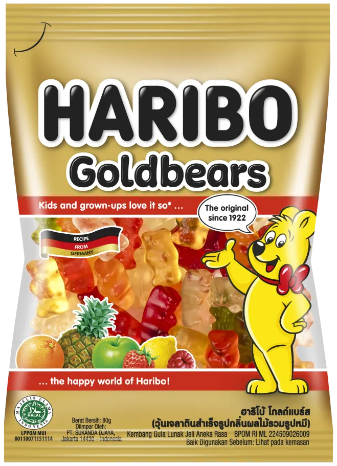 Picture of Haribo golden bears, example of geographic segmentation based on culture