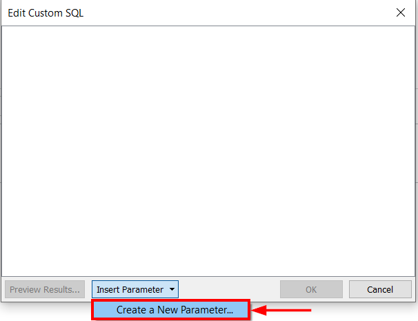 Using Parameters With Custom SQL