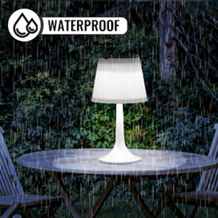 14.17" Solar Powered Integrated LED Outdoor Table Lamp | Outdoor table lamps,  Table lamp, Outdoor lamp