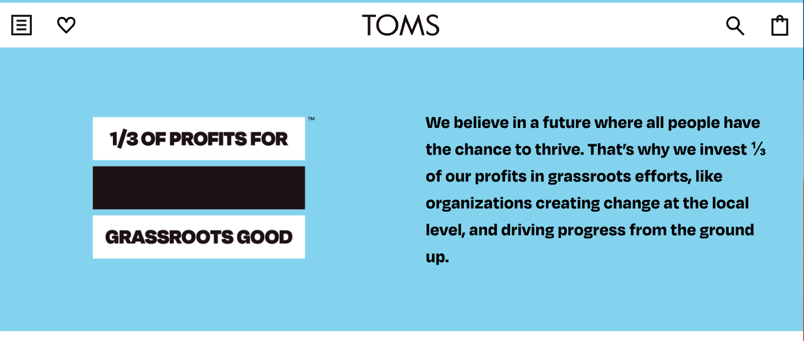 TOMS shoes one for one policy explanation