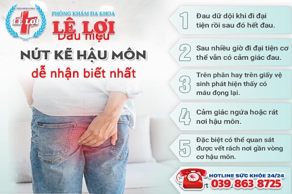 Dấu hiệu của bệnh Nứt kẽ hậu môn