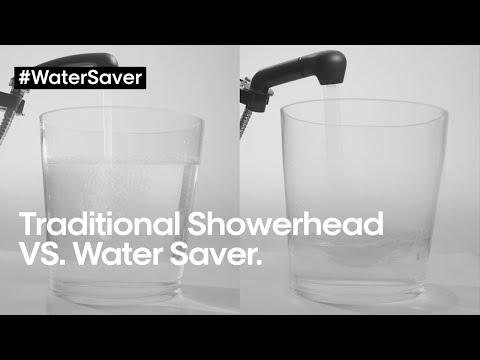 Water Saver | Traditional Showerhead vs. Water Saver.