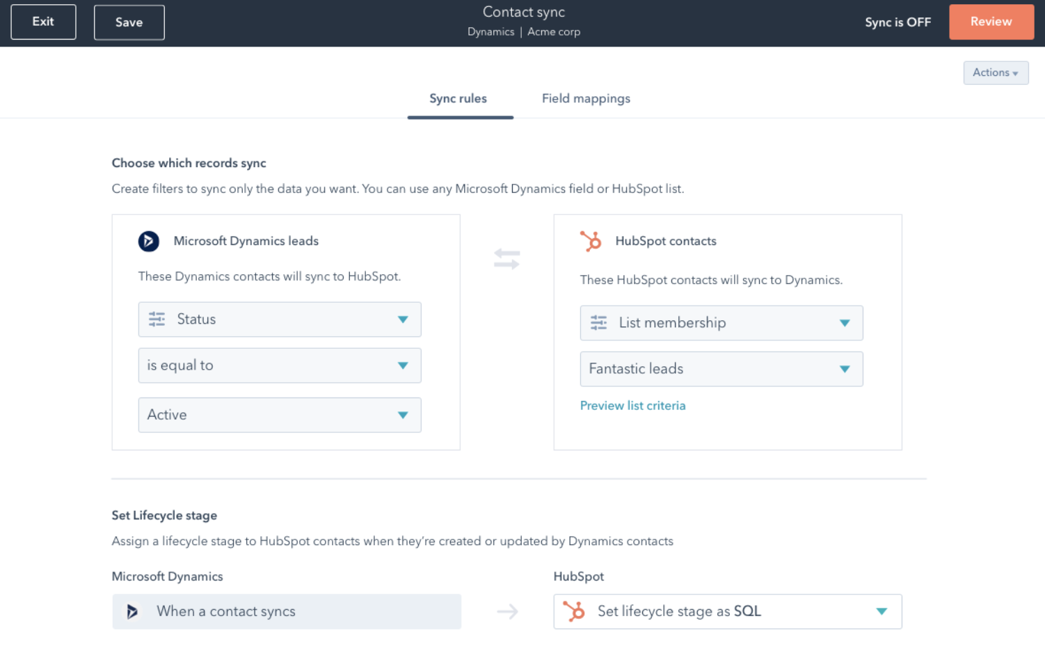 data tracking software: hubspot operations hub