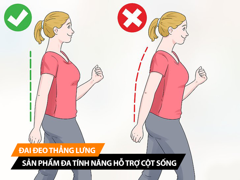 Đai đeo thẳng lưng, sản phẩm đa tính năng hỗ trợ cột sống