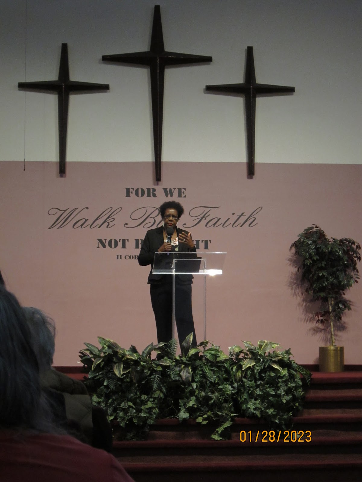 Willye Bryan speaks at the Reachout Christian Center and Church during the apology for slavery.
Photo: Emily Eiges