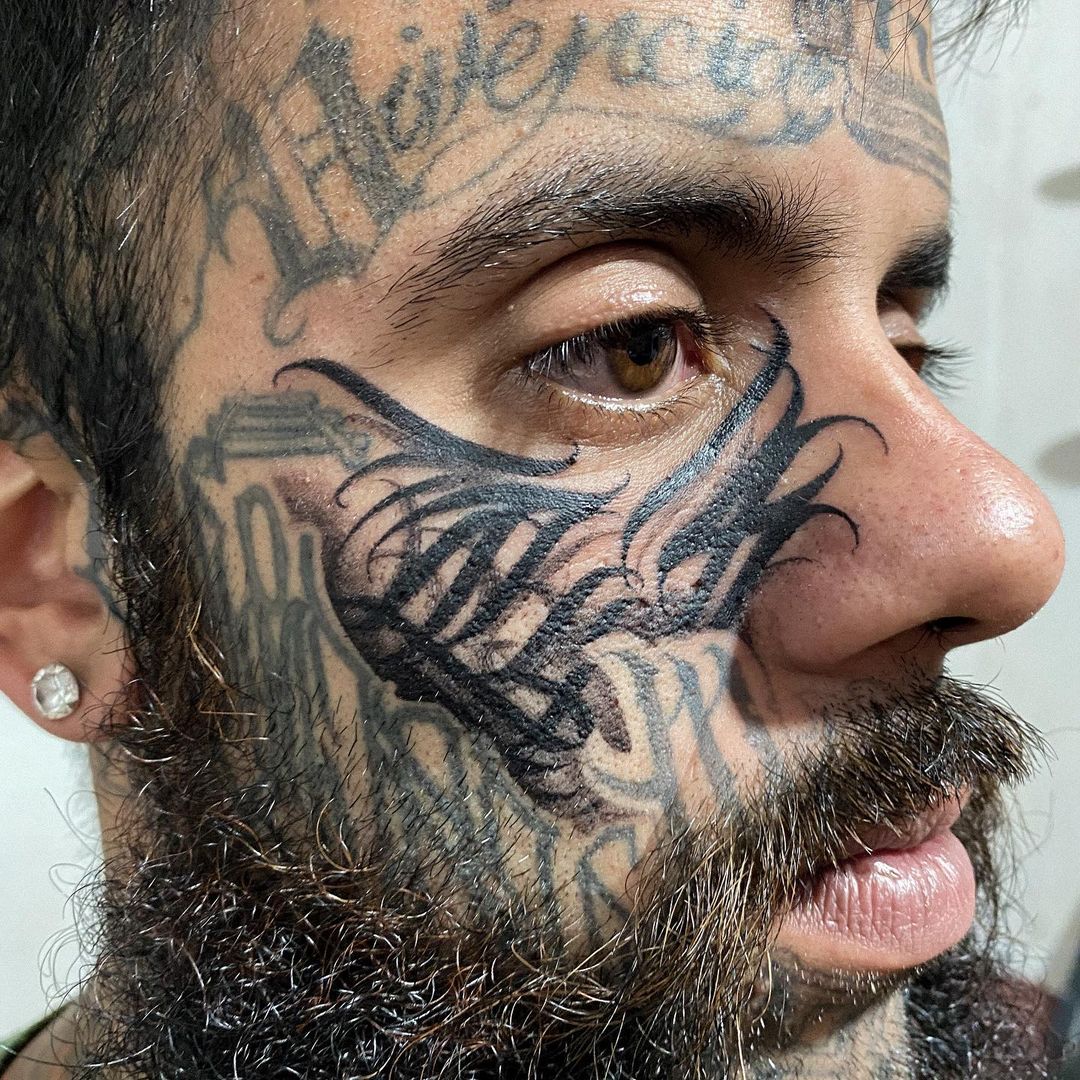 full face tattoo design