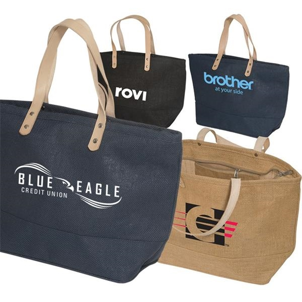 a tote with promotional branding