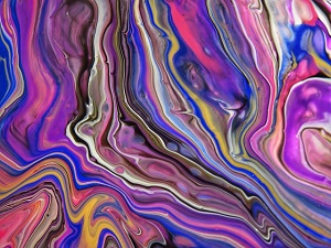 Trippy image of oil and water