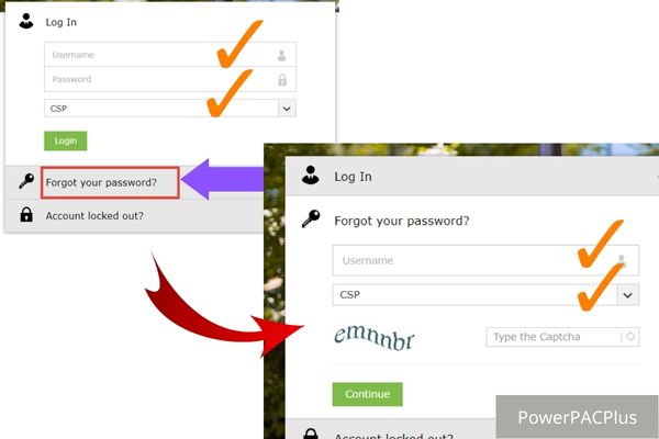 click on “Forgot password” button, then you will navigate to a new page. You have to enter your user ID and type the captcha. Click on “Continue” to reset the csp blackboard password