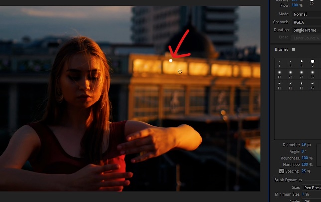 'Explosions' footage in frame one of animated illustration  