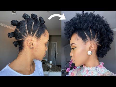 Chic Natural Mohawk Updo
