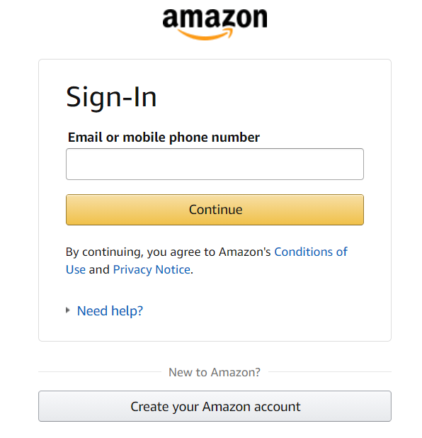 amazon sign in 