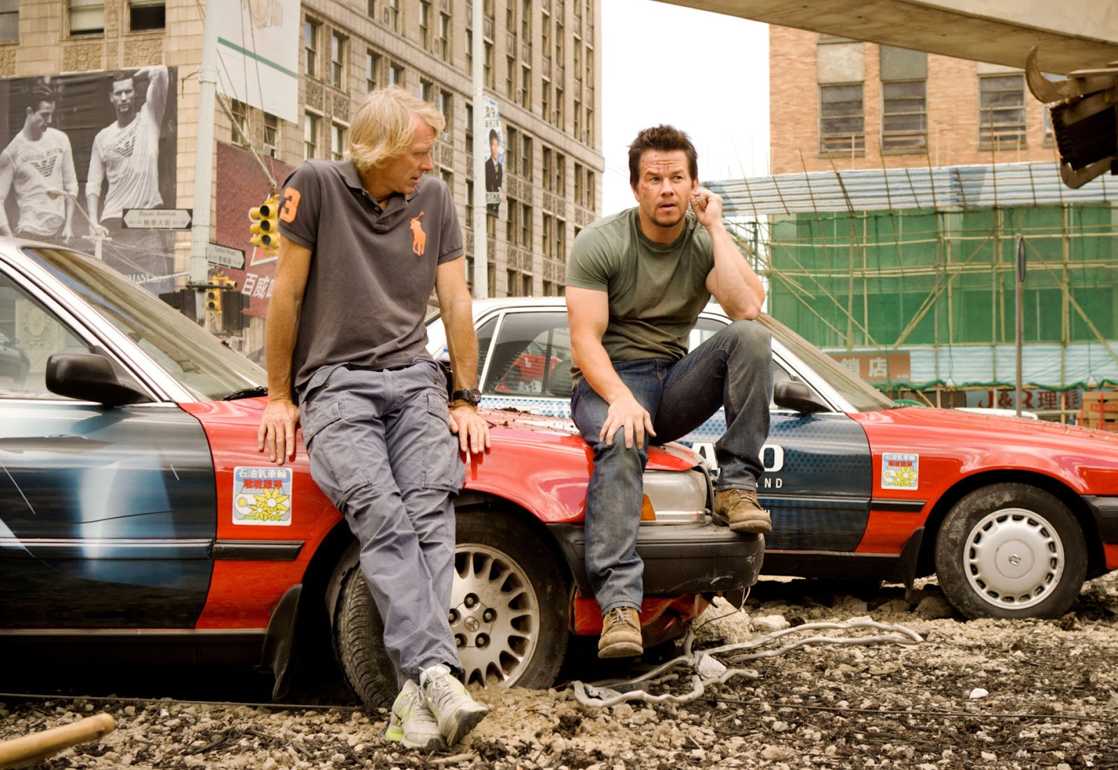 Mark Wahlberg on ‘Transformers’ film set