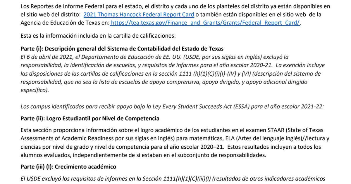 2021 THE Federal Report Card-Spanish.docx.pdf