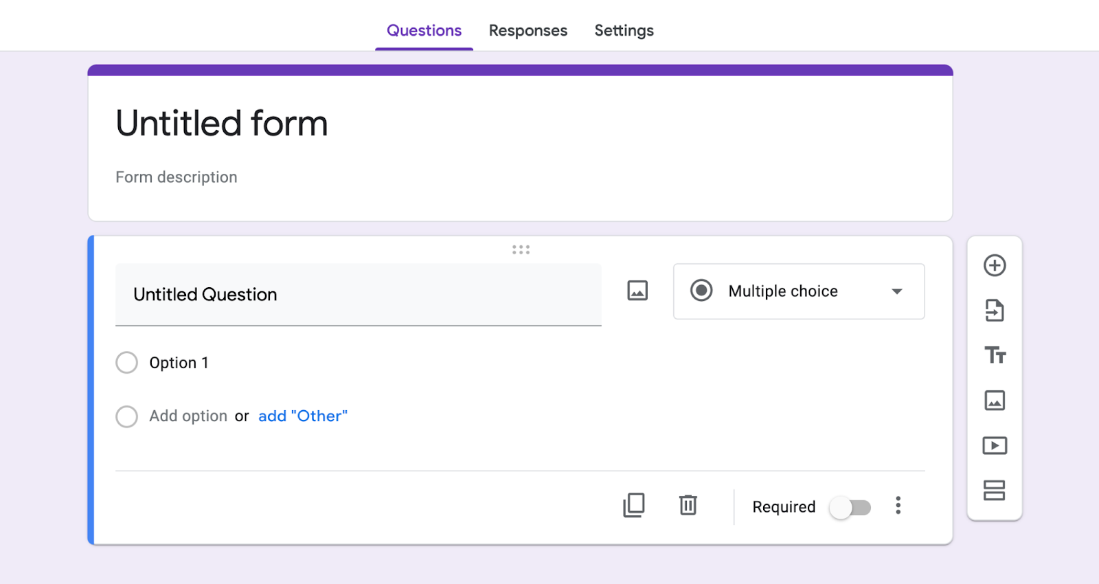 Google form booking example
