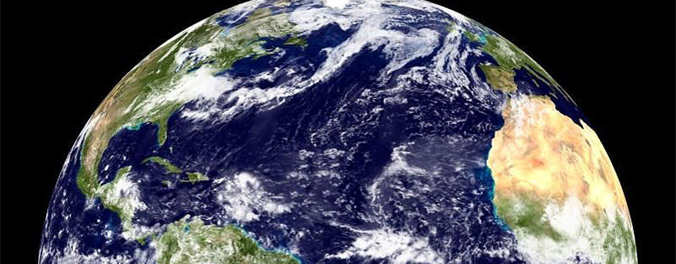 satellite image showing the Atlantic Ocean