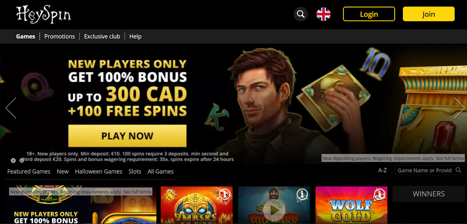 Design HeySpin Casino